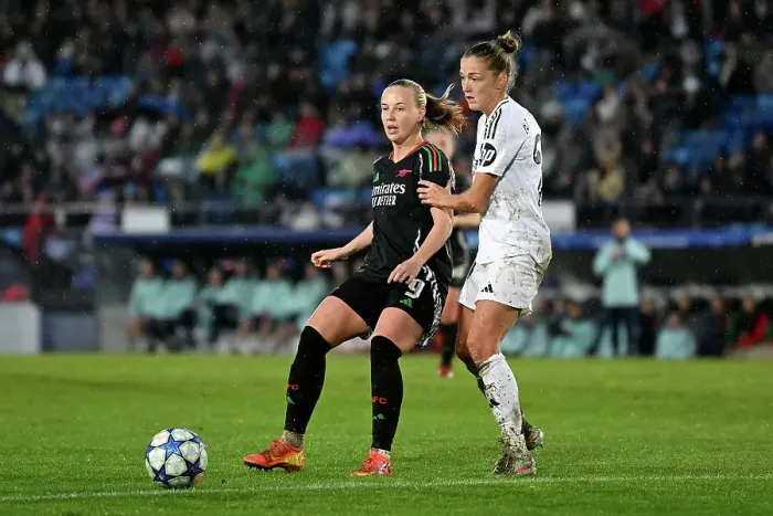 Framed Print : Real Madrid CF v Arsenal FC - UEFA Women's Champions League Quarter Finals First Leg Real Madrid CF v Arsenal FC - UEFA Women's Champions League Quarter Finals First Leg