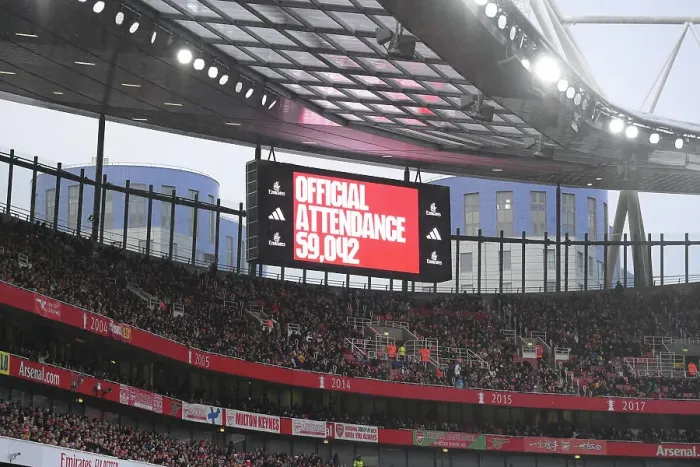 Framed Print : Record-Breaking 59, 042 Fans Pack Emirates Stadium for Arsenal FC vs. Chelsea FC WSL Match Framed Print : Record-Breaking 59, 042 Fans Pack Emirates Stadium for Arsenal FC vs. Chelsea FC WSL Match