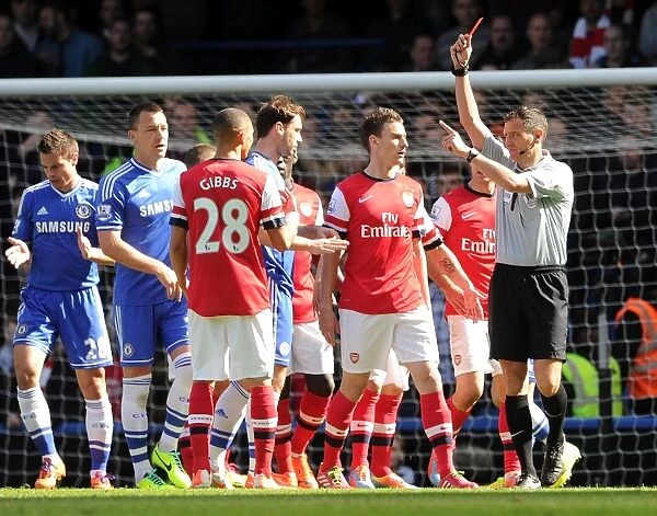 Red Card Drama: Gibbs Dismissed as Chelsea Edge Past Arsenal in Premier League Clash