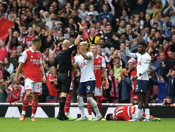 Red Card Rivalry: Emerson Royal's Dismissal Fueling Arsenal vs. Tottenham Tensions (2022-23)