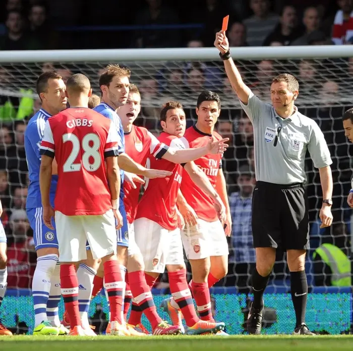 Framed Print : Red Card Ruin: Gibbs Dismissal Derails Arsenal vs. Chelsea Framed Print : Red Card Ruin: Gibbs Dismissal Derails Arsenal vs. Chelsea