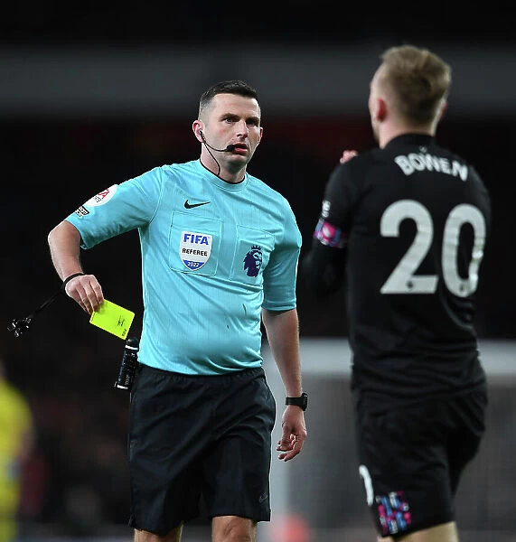 Referee Michael Oliver Overssees Arsenal FC vs West Ham United Clash in Premier League