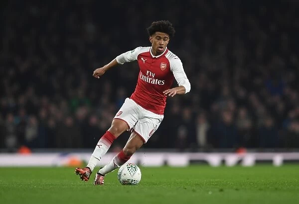 Reiss Nelson in Action: Arsenal vs. West Ham United - Carabao Cup Quarterfinal