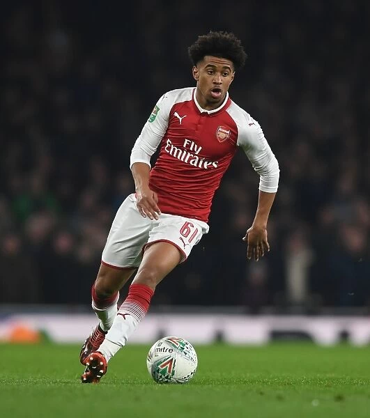 Reiss Nelson in Action: Arsenal vs. West Ham United - Carabao Cup Quarterfinals