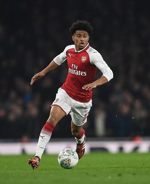 Reiss Nelson in Action: Arsenal vs. West Ham United - Carabao Cup Quarterfinals