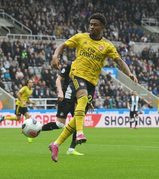 Framed Print : Reiss Nelson in Action: Arsenal vs. Newcastle United - Premier League 2019-20