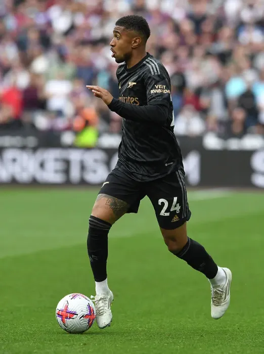 Framed Print : Reiss Nelson in Action: Arsenal vs. West Ham United, Premier League 2022-23