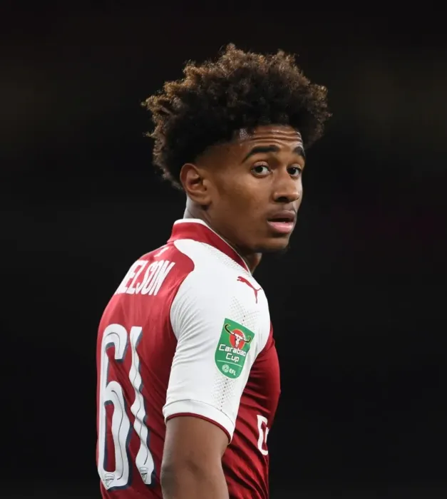 Framed Print : Reiss Nelson in Action: Arsenal vs Norwich City, Carabao Cup 2017-18
