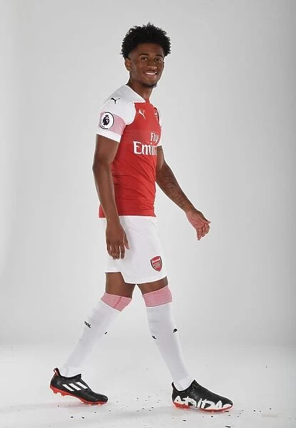 Reiss Nelson at Arsenal's 2018 / 19 First Team Photo Call