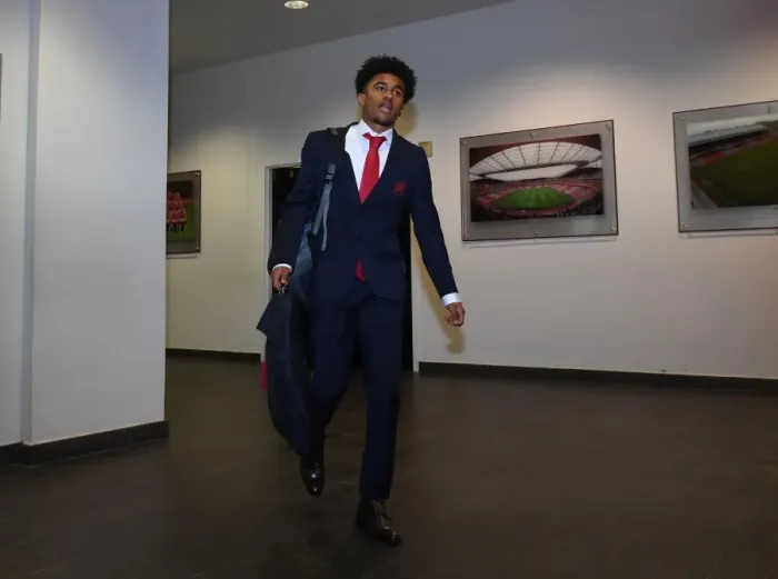 Framed Print : Reiss Nelson: Arsenal's Rising Star Before the Crystal Palace Clash