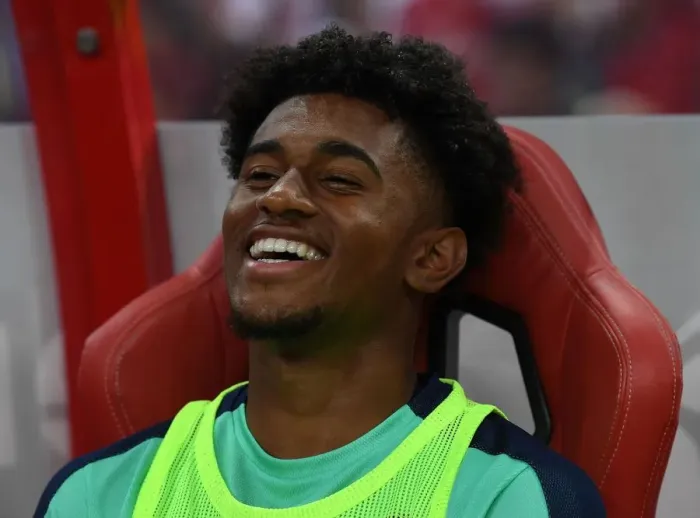 Framed Print : Reiss Nelson: Arsenal's Rising Star Shines in Pre-Season Clash Against Paris Saint-Germain, 2018 International Champions Cup, Singapore