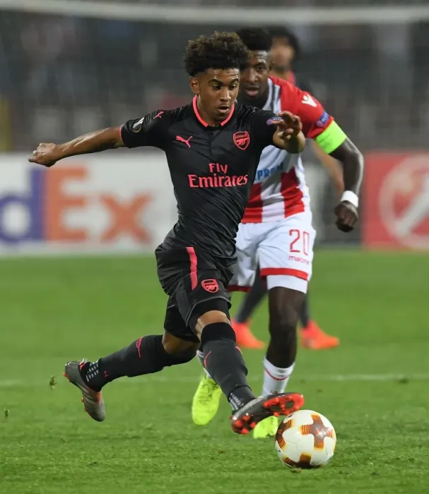 Framed Print : Reiss Nelson: Arsenal's Shining Light in Europa League Clash against Red Star Belgrade Framed Print : Reiss Nelson: Arsenal's Shining Light in Europa League Clash against Red Star Belgrade
