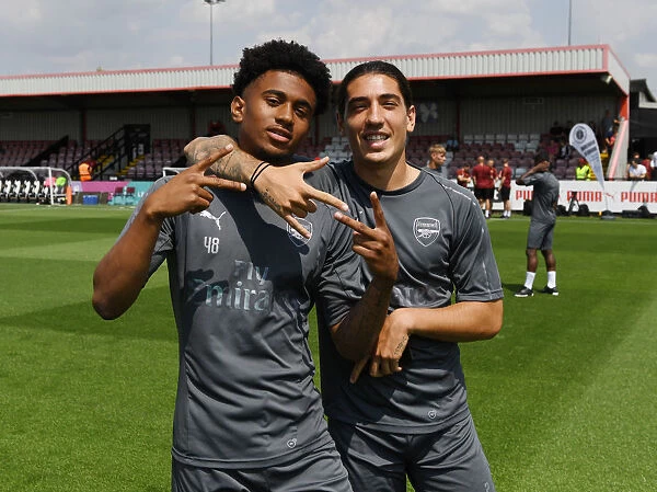 Reiss Nelson and Hector Bellerin: Arsenal Stars Prepare for Action in Borehamwood Friendly