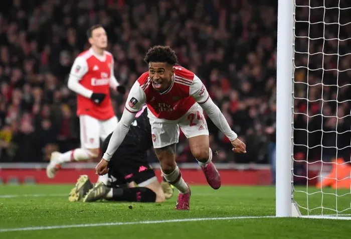Framed Print : Reiss Nelson Scores the Winner: Arsenal Advances in FA Cup against Leeds United Framed Print : Reiss Nelson Scores the Winner: Arsenal Advances in FA Cup against Leeds United