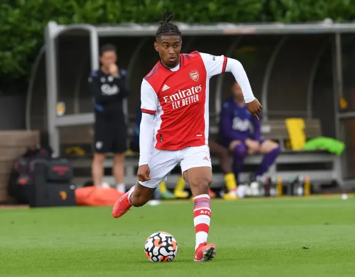 Framed Print : Reiss Nelson Shines: Arsenal's Pre-Season Triumph Over Watford