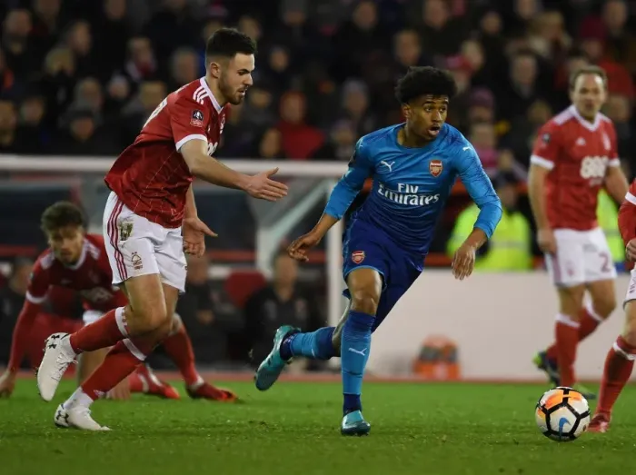 Framed Print : Reiss Nelson vs Ben Brereton: Clash in the FA Cup Third Round - Arsenal vs Nottingham Forest Framed Print : Reiss Nelson vs Ben Brereton: Clash in the FA Cup Third Round - Arsenal vs Nottingham Forest