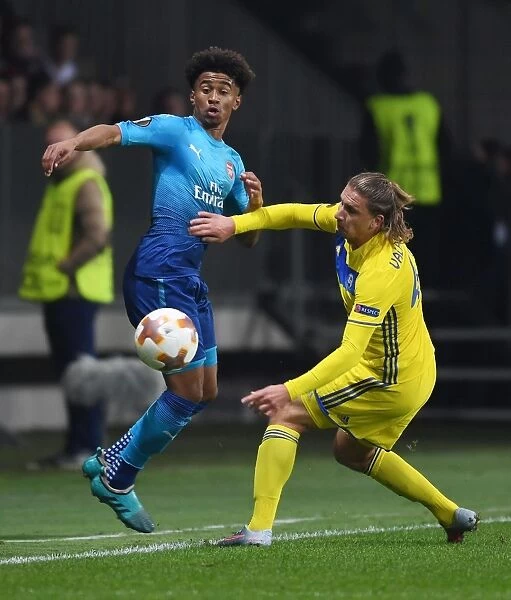 Reiss Nelson vs Maksim Gordeichuk: Battle in the Europa League between Arsenal FC and BATE Borisov