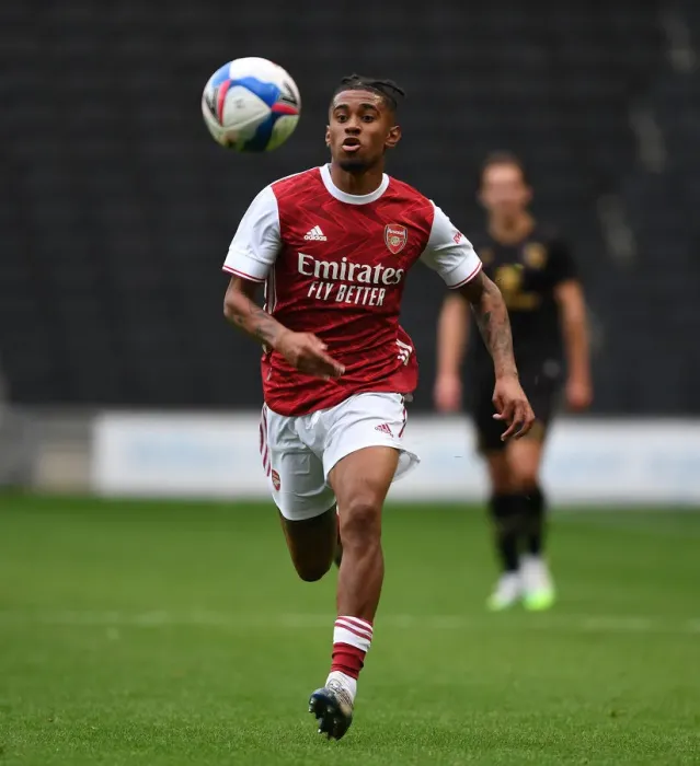 Framed Print : Reiss Nelson's Star Performance: Arsenal's Pre-Season Victory over MK Dons