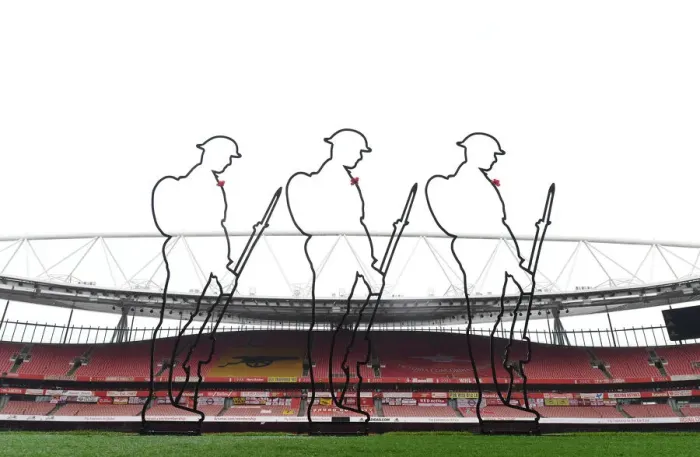 Framed Print : Remembrance Day at Empty Emirates: Arsenal vs. Aston Villa, Premier League 2020-21