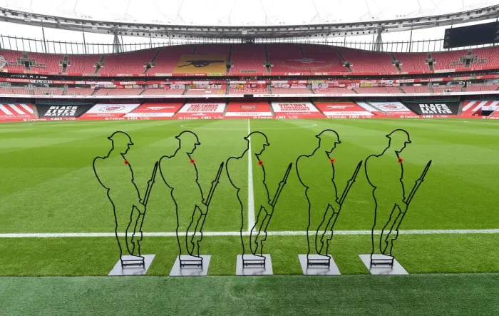 Framed Print : Remembrance Day at Empty Emirates: Arsenal vs. Aston Villa, Premier League 2020-21 Framed Print : Remembrance Day at Empty Emirates: Arsenal vs. Aston Villa, Premier League 2020-21
