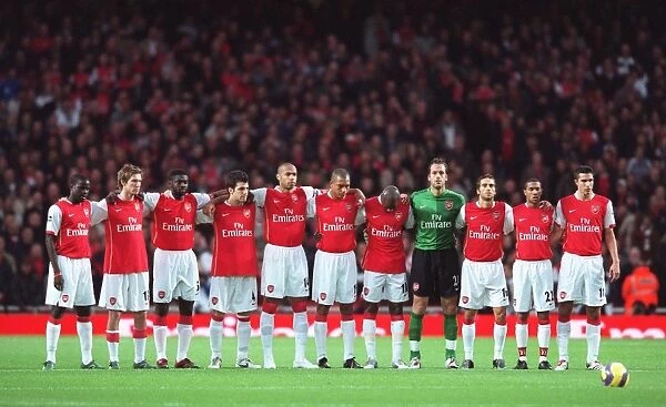 Remembrance Day Tribute: Arsenal Players Observing a Minute's Silence Before 3:0 Liverpool Win