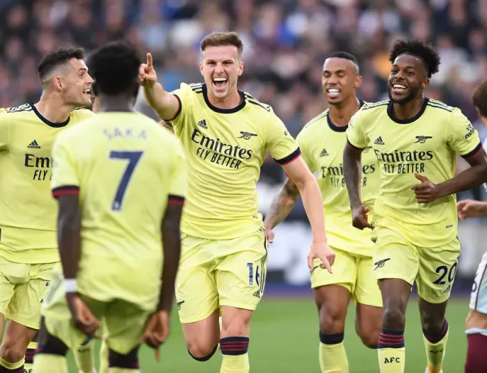 Framed Print : Rising High: Rob Holding Scores the Winner for Arsenal against West Ham United in Premier League Showdown Framed Print : Rising High: Rob Holding Scores the Winner for Arsenal against West Ham United in Premier League Showdown