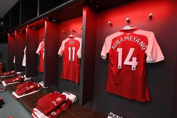 The Rivalry's Edge: Aubameyang's Contested Arsenal Shirt (Tottenham Hotspur vs Arsenal, Premier League 2017-18)