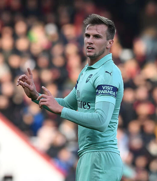 Rob Holding in Action: AFC Bournemouth vs Arsenal FC, Premier League 2018-19