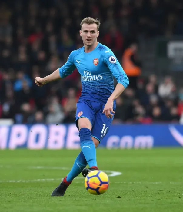 Framed Print : Rob Holding in Action: Arsenal vs. AFC Bournemouth, Premier League 2017-18
