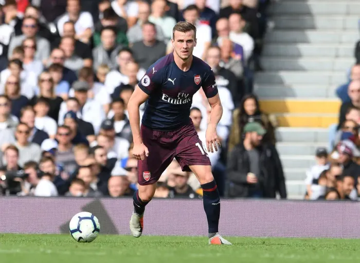 Framed Print : Rob Holding in Action: Arsenal vs. Fulham, Premier League 2018-19 Framed Print : Rob Holding in Action: Arsenal vs. Fulham, Premier League 2018-19