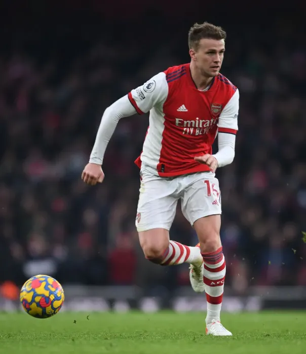 Framed Print : Rob Holding in Action: Arsenal vs. Burnley, Premier League 2021-22