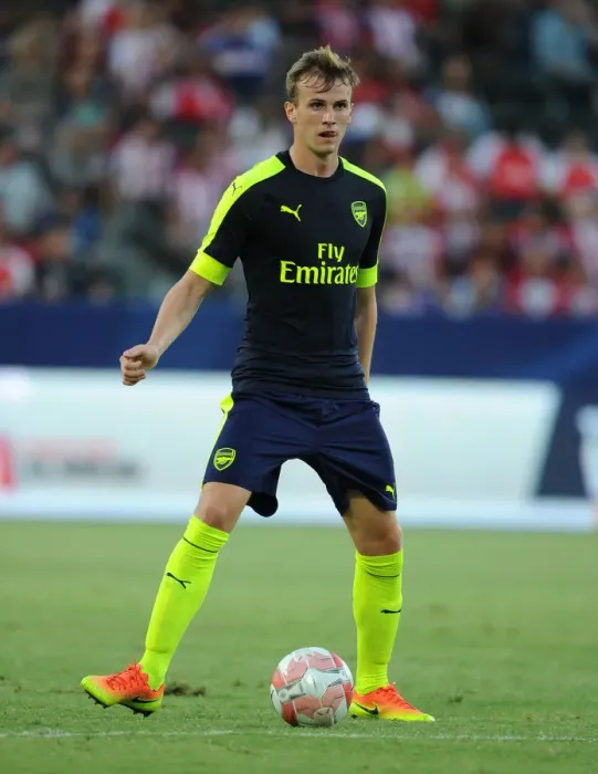 Framed Print : Rob Holding in Action: Arsenal vs Chivas, 2016 Pre-Season Friendly