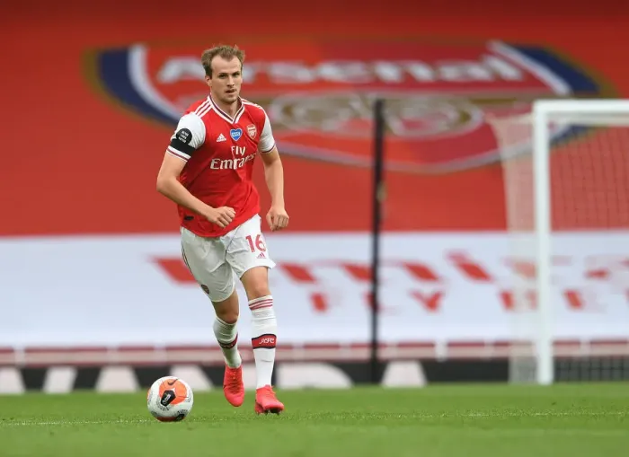 Framed Print : Rob Holding in Action: Arsenal vs Norwich City, Premier League 2019-2020