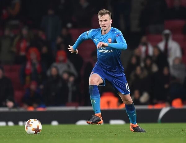 Rob Holding in Action for Arsenal vs Östersunds FK, Europa League 2018