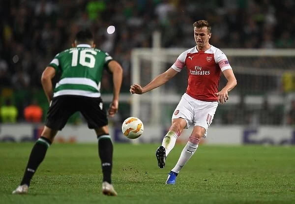 Rob Holding in Action: Arsenal vs. Sporting Lisbon, UEFA Europa League 2018
