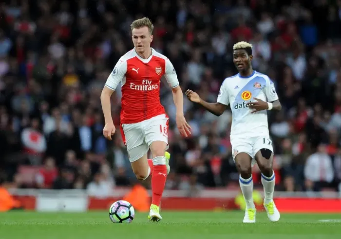 Framed Print : Rob Holding in Action: Arsenal vs Sunderland, Premier League 2016-17 Framed Print : Rob Holding in Action: Arsenal vs Sunderland, Premier League 2016-17