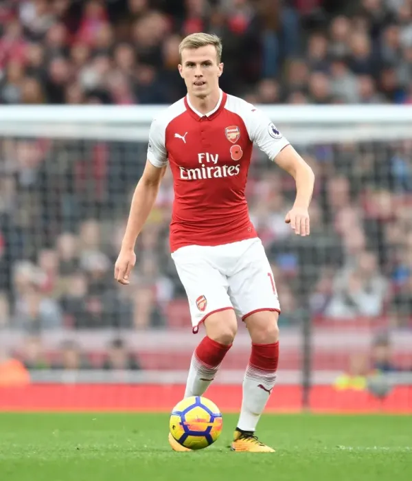 Framed Print : Rob Holding in Action: Arsenal vs Swansea City, Premier League 2017-18