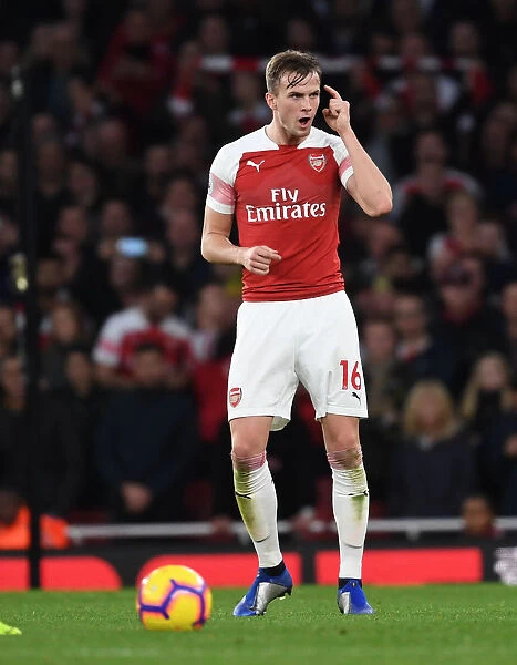 Rob Holding in Action: Arsenal vs. Tottenham Premier League Showdown, London 2018