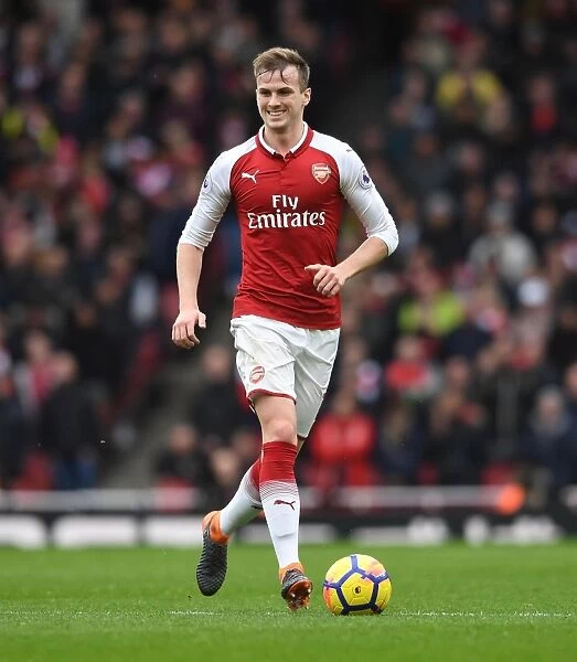 Rob Holding in Action: Arsenal vs. Watford, Premier League 2017-18