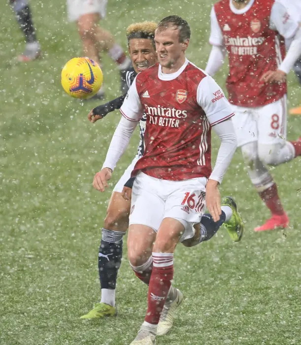 Framed Print : Rob Holding in Action: Arsenal's Defensive Battle at West Bromwich Albion, Premier League 2020-21 Framed Print : Rob Holding in Action: Arsenal's Defensive Battle at West Bromwich Albion, Premier League 2020-21