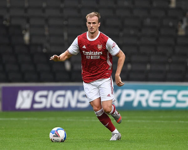 Rob Holding in Action: Arsenal's Pre-Season Battle against MK Dons, 2020