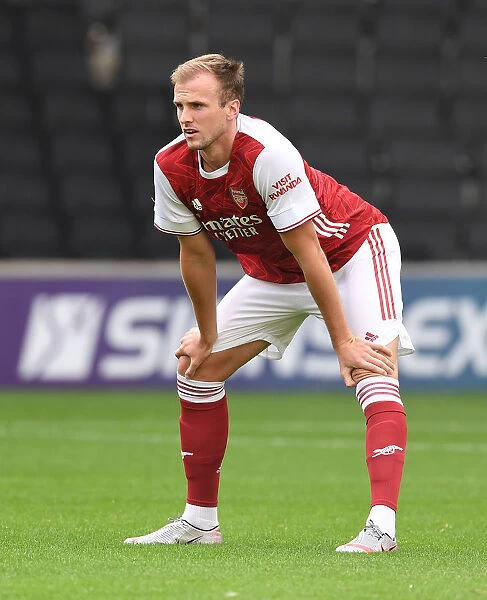 Rob Holding in Action: Arsenal's Pre-Season Clash Against MK Dons