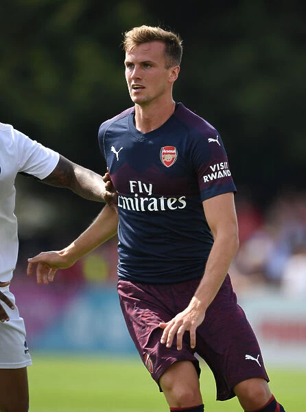 Rob Holding in Action: Arsenal's Pre-Season Friendly against Borehamwood (2018)