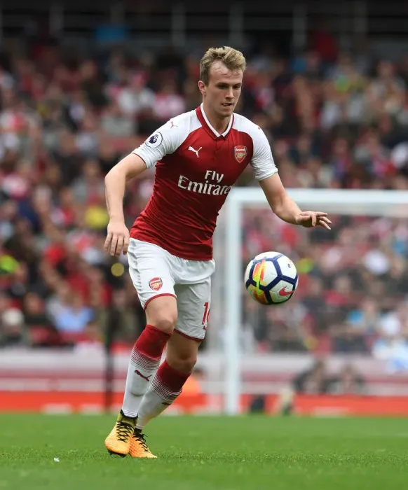 Framed Print : Rob Holding: In Action Against Brighton & Hove Albion, Arsenal Premier League 2017-18
