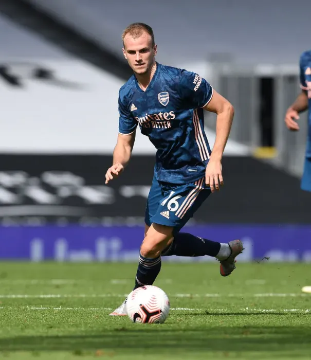 Framed Print : Rob Holding in Action: Fulham vs Arsenal, Premier League 2020-21