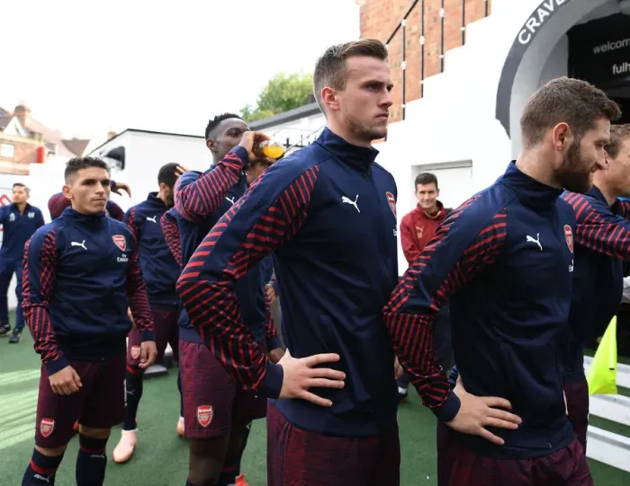 Framed Print : Rob Holding: Focused Ahead of Fulham vs. Arsenal Premier League Clash