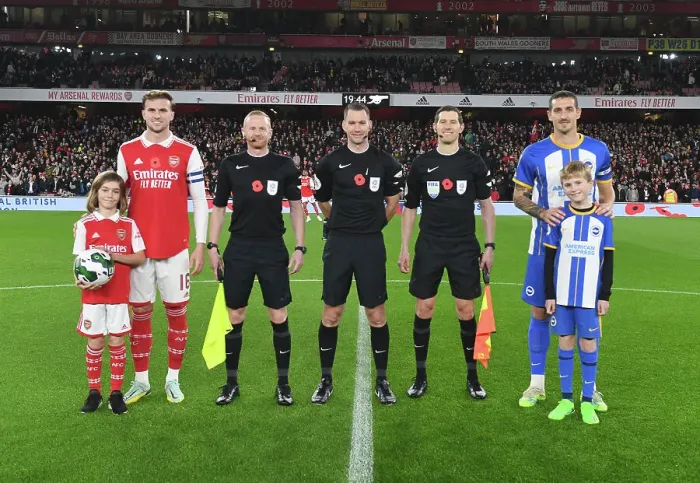 Framed Print : Rob Holding and Lewis Dunk Lead Out Arsenal and Brighton in Carabao Cup Clash at Emirates Stadium Framed Print : Rob Holding and Lewis Dunk Lead Out Arsenal and Brighton in Carabao Cup Clash at Emirates Stadium