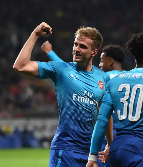 Framed Print : Rob Holding Scores as Arsenal Cruise Past BATE Borisov in Europa League Framed Print : Rob Holding Scores as Arsenal Cruise Past BATE Borisov in Europa League