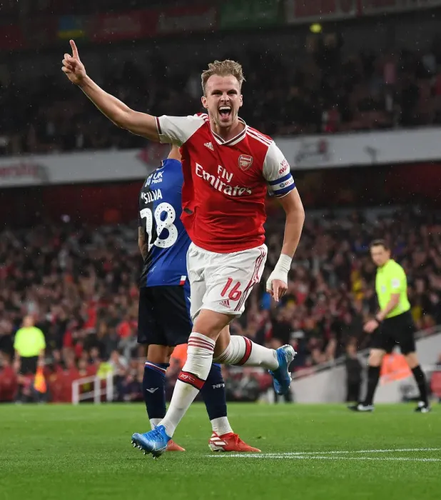 Framed Print : Rob Holding's Brace: Arsenal Advances in Carabao Cup with Victory over Nottingham Forest Framed Print : Rob Holding's Brace: Arsenal Advances in Carabao Cup with Victory over Nottingham Forest