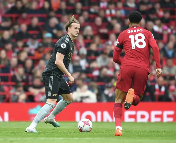 Framed Print : Rob Holding's Defiant Showdown: Arsenal vs. Liverpool's Premier League Clash Framed Print : Rob Holding's Defiant Showdown: Arsenal vs. Liverpool's Premier League Clash